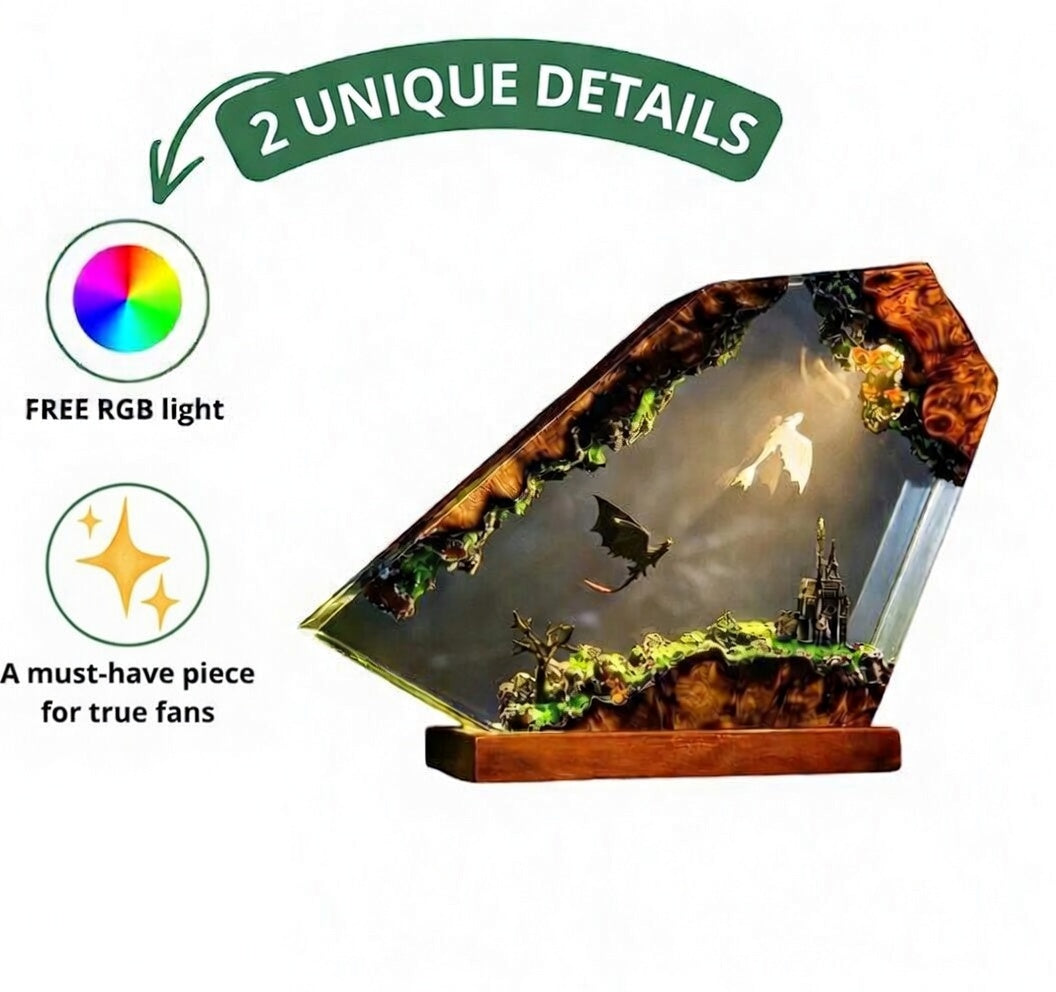 NigtDragon - 3D Led Resin Lamp